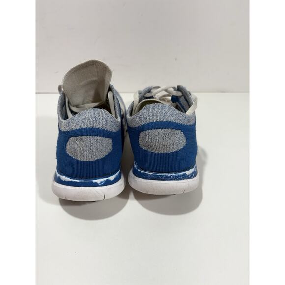 Nike Free 4.0 Flyknit Running Shoes - 631053-104 - Military Blue / White - Sz 10